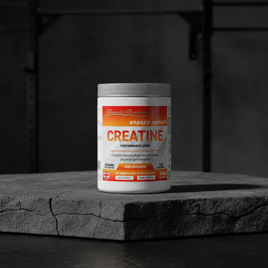 Creatine on concrete surface