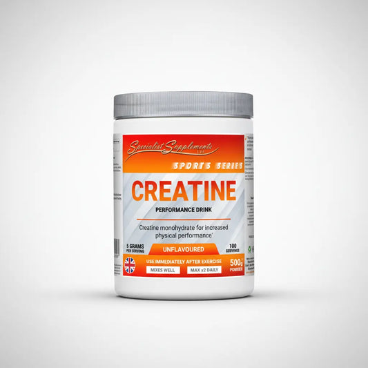 Creatine on white background