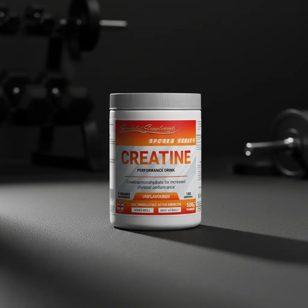 Creatine product with premium ESN-style background